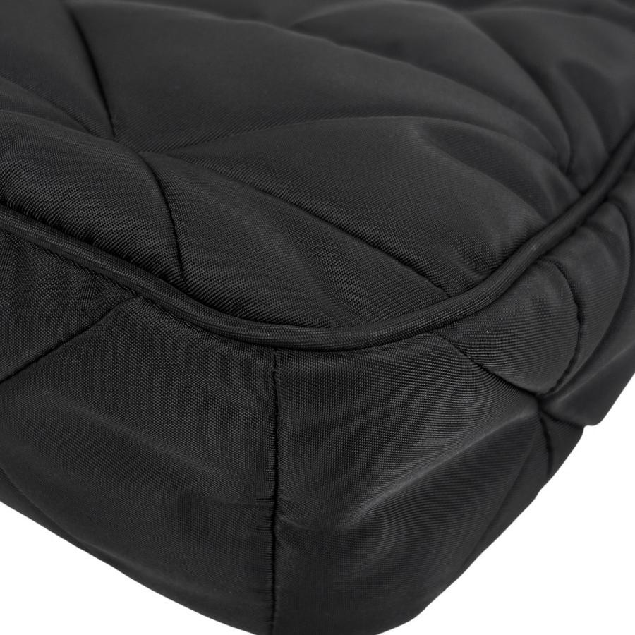 Prada Re-Nylon 1BD290 Padded Nylon Shoulder Bag Black with Pouch #BS379 thumbnail 3