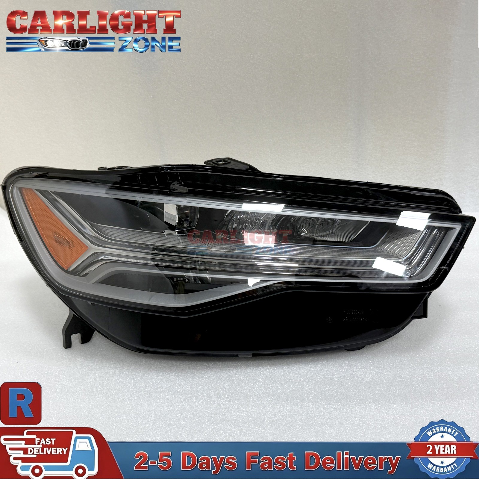 Headlight Assy W/LED DRL Full LED Right/Passenger Side For Audi A6 S6 2016-2018