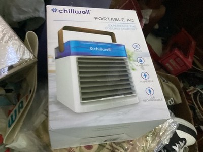 Chillwell Portable Powerful AC Cordless USB Rechargeable - Cools and Humidifies