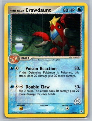 Team Aqua's Crawdaunt Rare Team Magma vs Team Aqua 14/95 LP