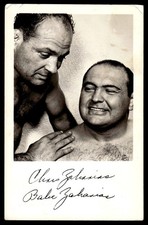 Babe & Chris Zaharias Post Card Professional Wrestling Photo *AB579
