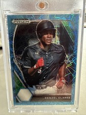 2021 Panini Prizm Draft Picks Denzel Clarke #PDP127 Carolina Blue Velocity
