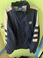Vtg adidas Notre Dame Fighting Irish Navy Blue Windbreaker Jacket XXL
