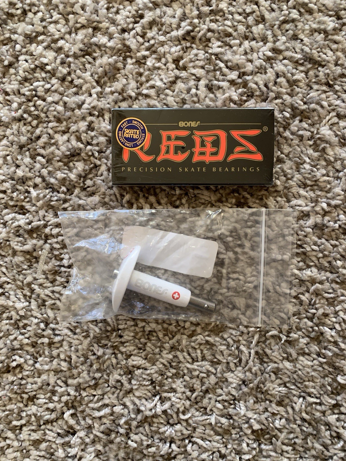 Bones REDS Skateboard Bearings 8-Pack, Bones Bearings Tool