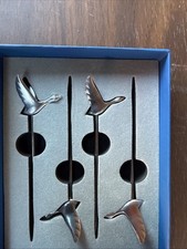 Grey Goose Four Piece Olive Pick Set, New In Box