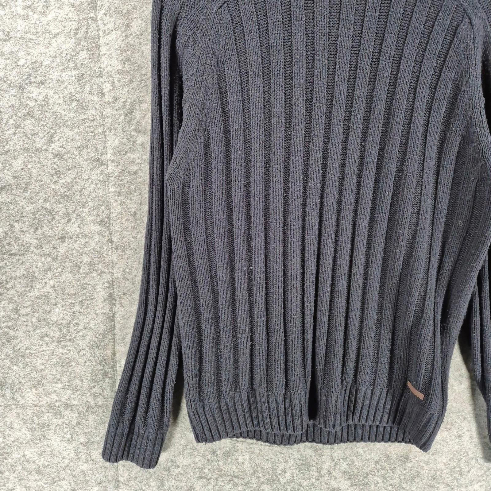 PG Field Heritage Jumper Men's Medium Navy Blue Ribbed Knit Long Sleeve Country image 3