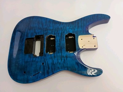 2022 Jackson JS32 Dinky Quilt Maple Blue Floyd Guitar Body