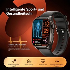 Smartwatch Für Herren Mit EKG HRV, Gesundheitsuhr Blutsauerstoff Herzfrequenz