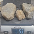 Lot of 3 Quartz Rough White/Gray Translucent, Lapidary, Cabbing 1lb 5.3oz — photo 1