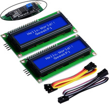 2-Pack I2C 1602 LCD Display Module 16X2 Character Serial Blue Backlight LCD Modu
