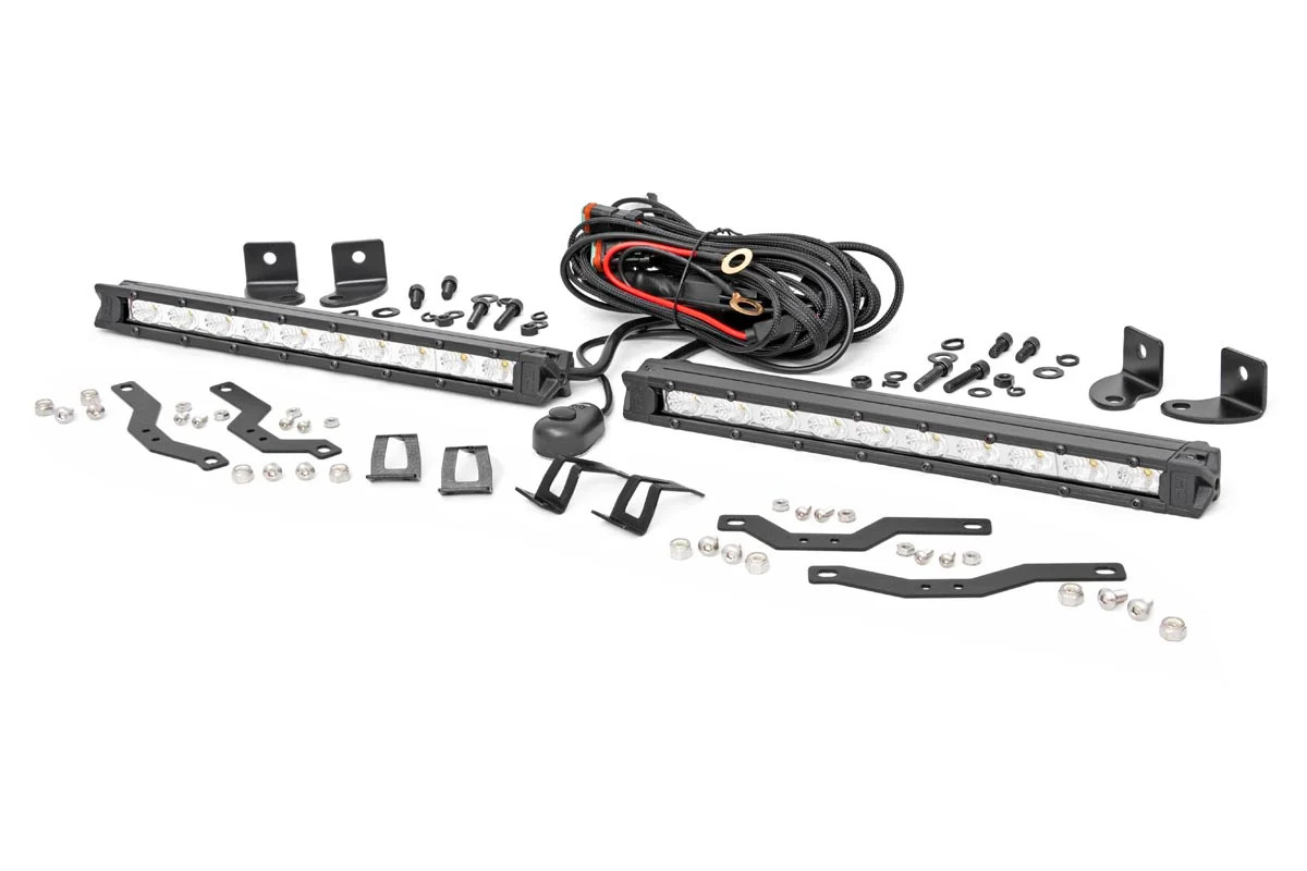 Rough Country Dual Chrome Series 10" LED Grille Kit for 18-20 F-150 XLT - 70809