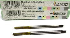 2x WALTER Gewindeformer HSS-E M2,5 6HX  TC410-M2,5-C0-WY80AD Neu D5791