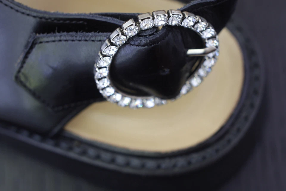 Impresionantes zapatos planos COMME des GARCONS de cuero negro punta, talla 24,5 ¡como nuevos! Foto 4 de 4