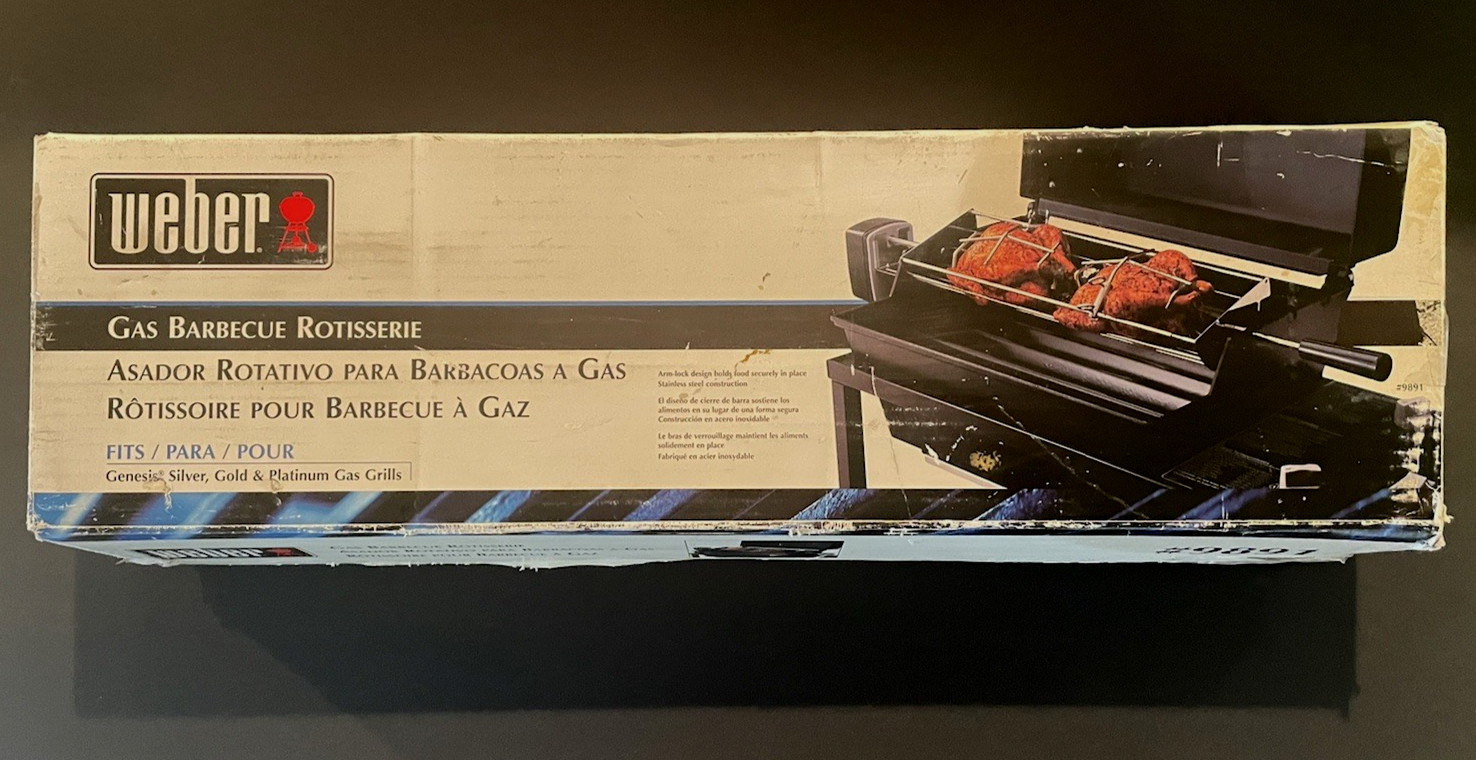 Weber Gas Barbeque Rotisserie #9891 Open Box New