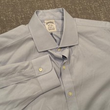 Brooks Brothers Regent Fit Dress Shirt 16/33 Light Blue Non-Iron Supima Cotton