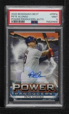 2020 Bowman's Best Power Producers 30/99 Pete Alonso #PP-PA PSA 9 MINT Auto o7m