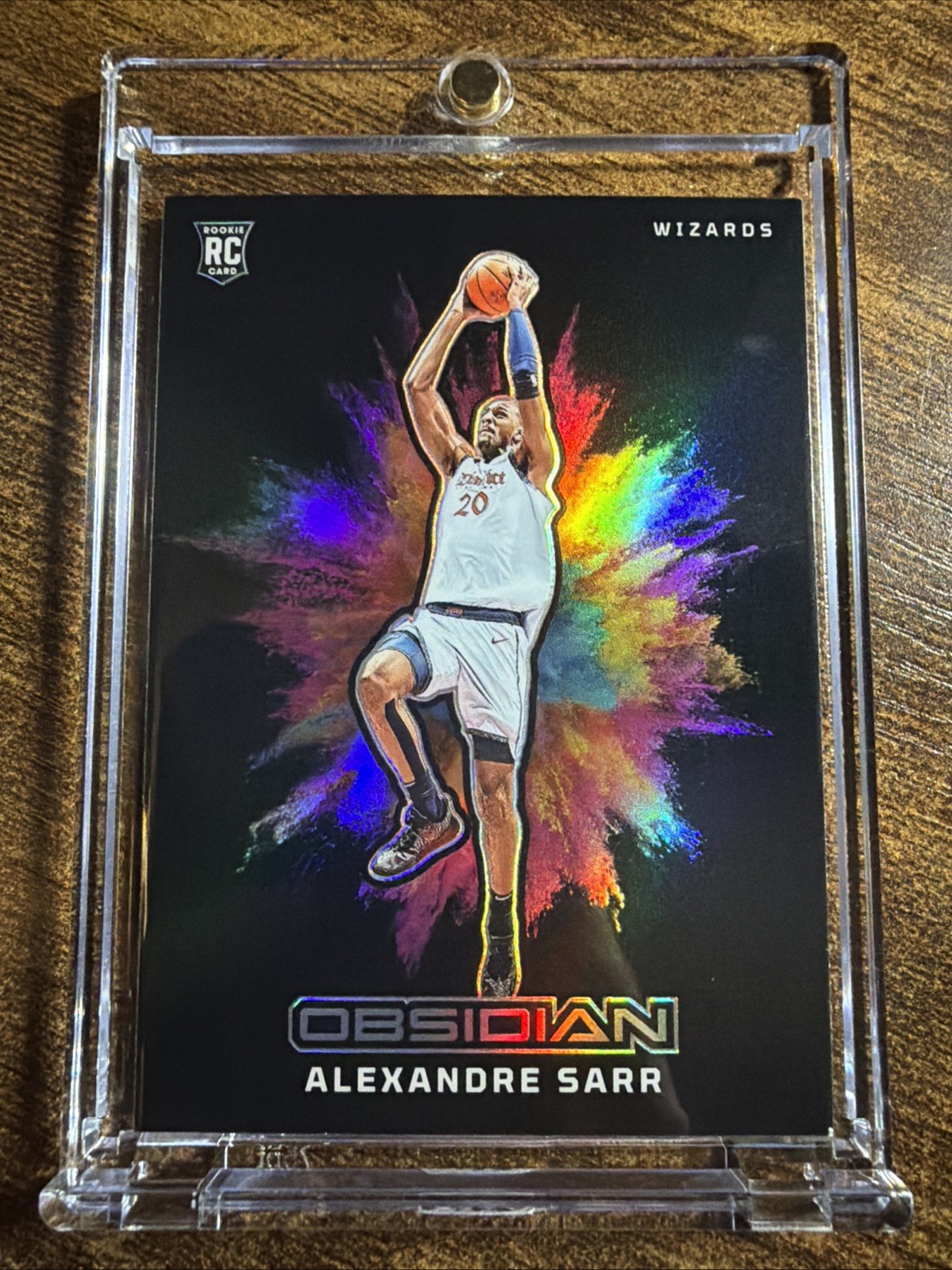 ALEXANDRE SARR 2024-25 PANINI OBSIDIAN #21 ROOKIE BLACK COLOR BLAST RC SP