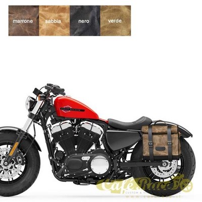 Schnellspanner Tasche Set links schwarz für Harley Davidson Street 500-750