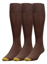 Gold Toe Men's Canterbury Over The Calf 3-Pack Socks 794h