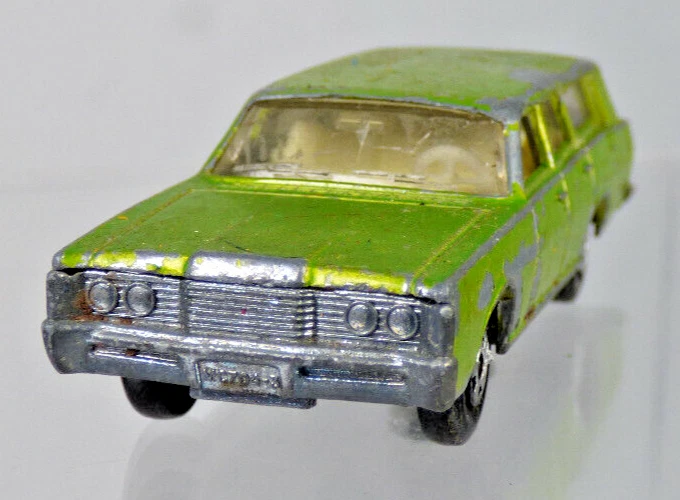 Lesney Matchbox Mercury Marquis Green Station Wagon Diecast Toy Car n 73 1968 Foto 4 de 4