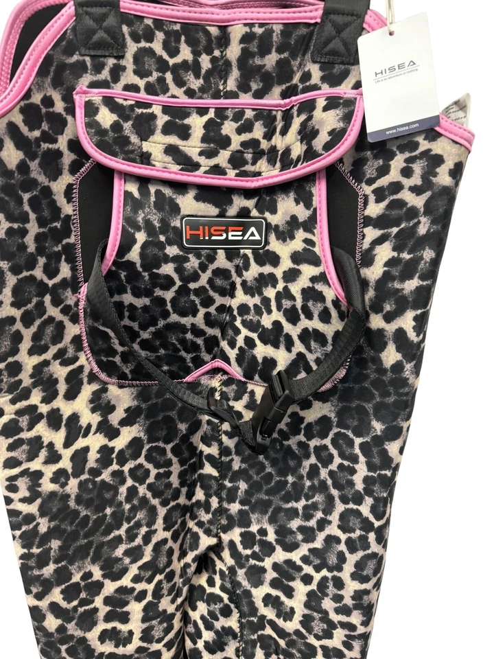 HISEA Women Neoprene Chest Waders 400G Insulated  Fishing Hunting Waders Leopard - Image 3 of 4
