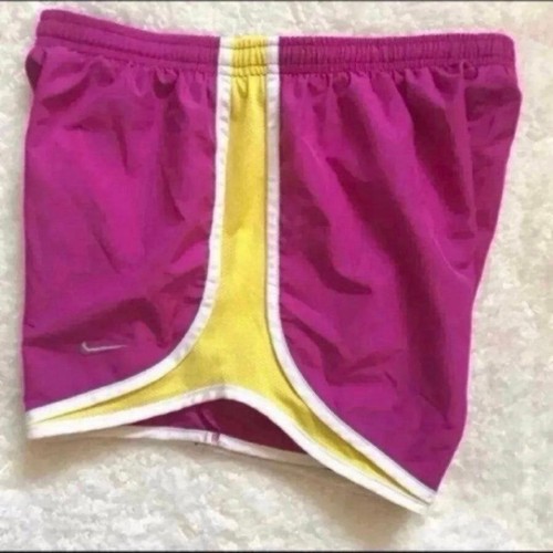 Nike Tempo Shorts Running Athletic Dri Fit Bright Pink Yellow SZ M / S -No liner - Picture 3 of 9