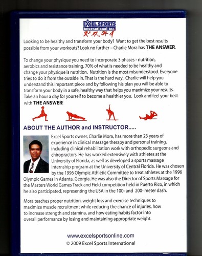 CHARLIE MORA The Answer (2009, DVD) Missing Piece of Your Fitness Regimen EXCEL - Picture 2 of 2