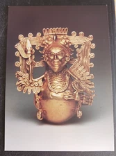 postcard art Pendant Bell with Eagle Warrior Mexico Met Museum unposted
