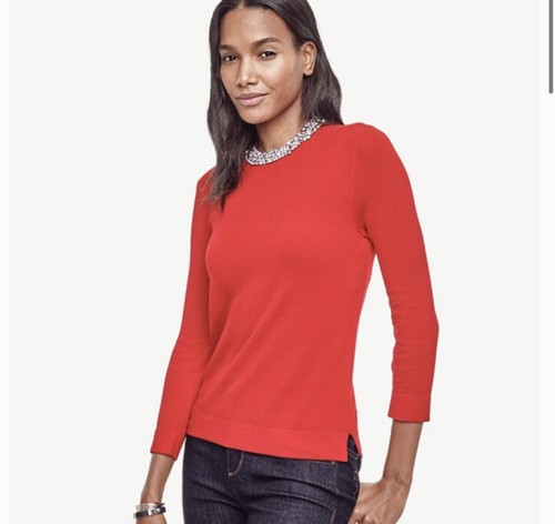 red collared sweater