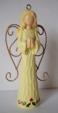 Praying Angel metal wings Christmas ornament
