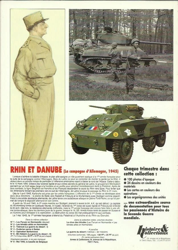 MILITARIA MAGAZINE 7 Rhin et Danube, in francese - Rivista Storica - BUONA - Immagine 2 di 2