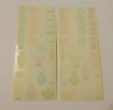 Mrs. Grossman's Stickers Lot of 10 Sheets ~Vellum Vases Pastel Colors~ 2002
