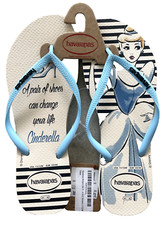 New Havaianas Disney Princess Cinderella Flip Flops Women's Sandals US 6W