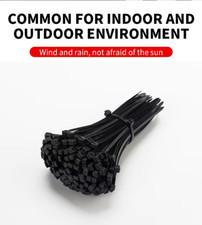 100 pz fascette per cavi in plastica alta qualità 50 libbre resistenza alla trazione autobloccanti nere