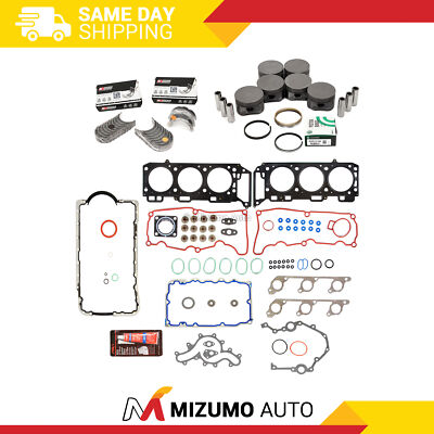 Full Gasket Set Pistons Bearings Fit 04-06 Ford Explorer Mercury 4.0L V6 SOHC