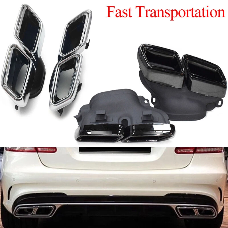Silenciador de pontas duplas escape W212 W222 E63 S63 para Mercedes Benz AMG E S Class W212 W222 E63 S63 - Imagem 4 de 4