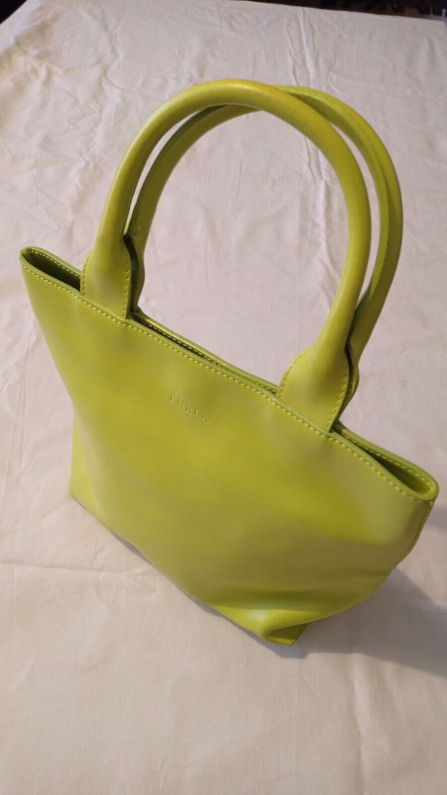 Furla light green handbag bag leather small women… - image 1