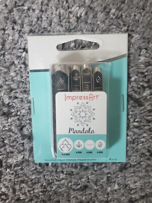 ImpressArt Mandala Metal Design Stamp Pack, SC15K-AW-4PC