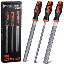 3pcs Files Set Wood Rasps High Carbon Steel File Set Includes Flat File Round Fi