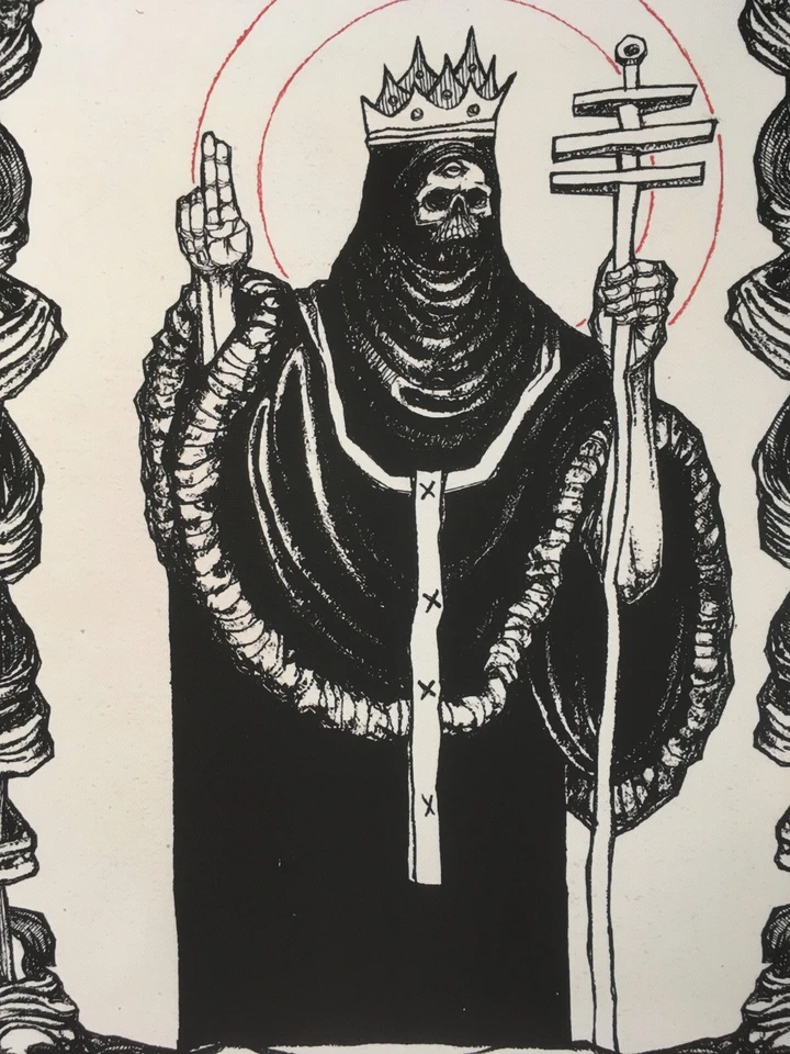 The Hierophant Tarot Art Print Gothic Skeleton King Poster Occult Wall Decor - Image 4 of 4