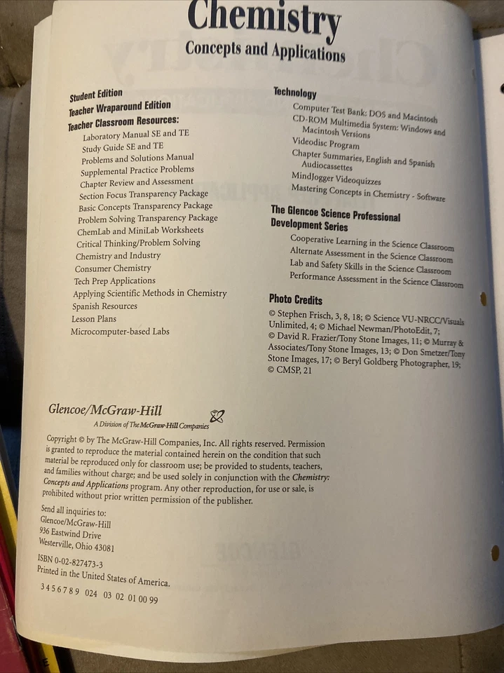 Chemistry Concepts And Applications Technology Prep Educational Material - Image 4 of 4