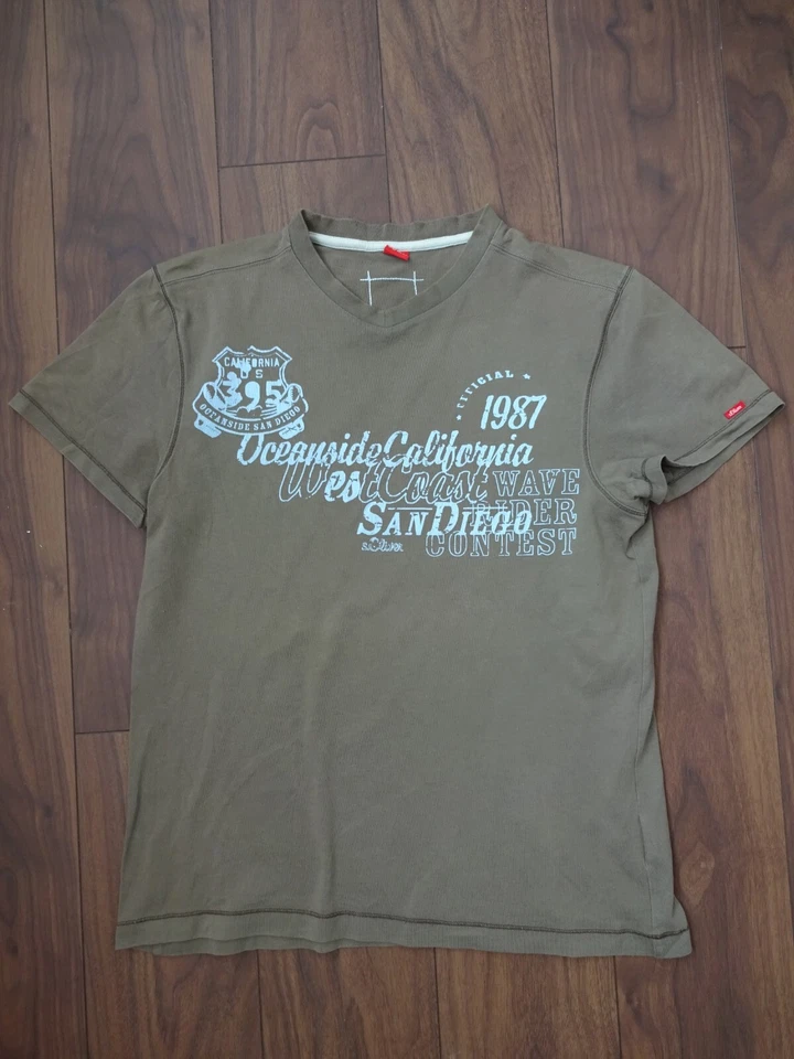 ** S. OLIVER ** JUNGEN T-SHIRT - SHIRT - KURZARM - GR. 164 - BRAUN **TOP** - Bild 1 von 1