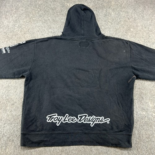Troy Lee Design Hoodie Mens 2XL Black Pullover SRAM Racing Mountain Biking MTB - Picture 10 of 16