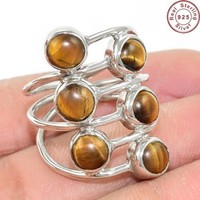 Solid 925 Sterling Silver Yellow Tiger Eye Jewelry Ring Us 8 Ap183 Solid 925 Sterling Silver Yellow Tiger Eye Jewelry Ring Us 8 Ap183