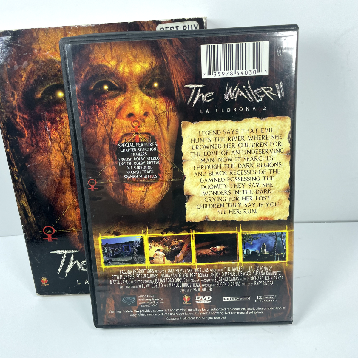 The Wailer II (2007) (La Llorona 2) DVD English / Spanish Tracks