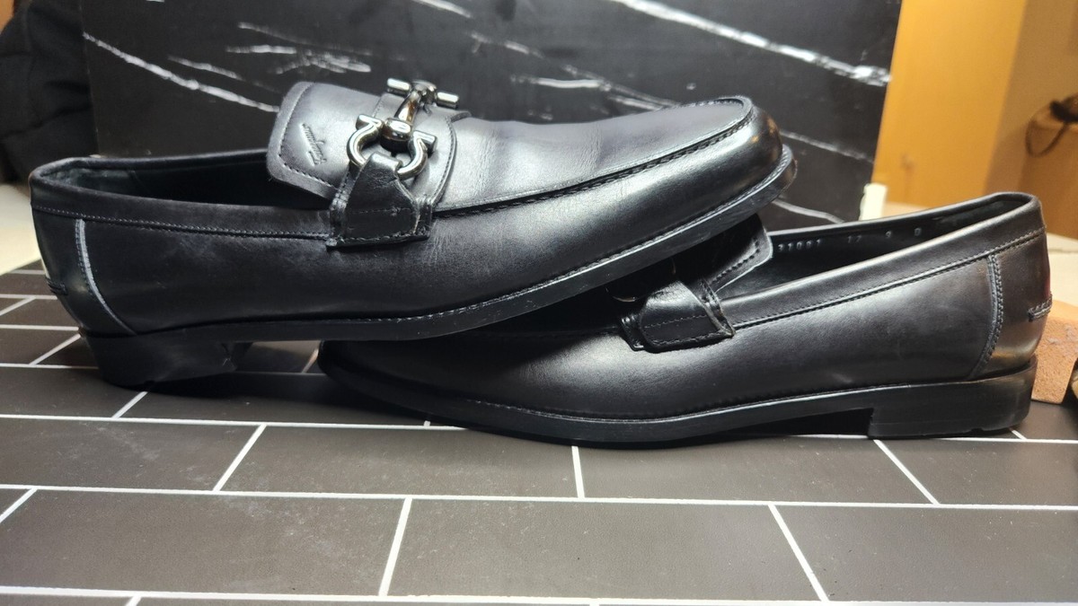Salvatore Ferragamo Black Leather Gancini Bit Driving Loafers Size 9 D Salvatore Ferragamo Mens 13 Gancini Bit Loafers Black  main image 2