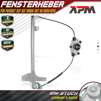 Fensterheber elektrisch Vorne Links für Peugeot 307 3A/C 3E 3H Schrägheck Kombi