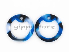 4 Blue Camo Silicone Military Army Dog Tag Silencers Rubber Silencer
