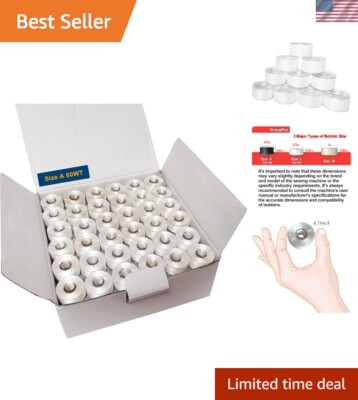 Ultimate 144 Prewound Bobbins 60 WT Polyester for Embroidery - Fits Major Brands