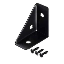 7pcs Angle Corner Brackets 38mm x 38mm Joining Support for Desk Bed Edge Black